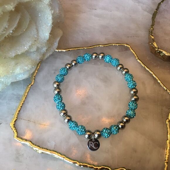 Bright Hot Baby Blue Rustic Cuff! - Picture 6 of 11